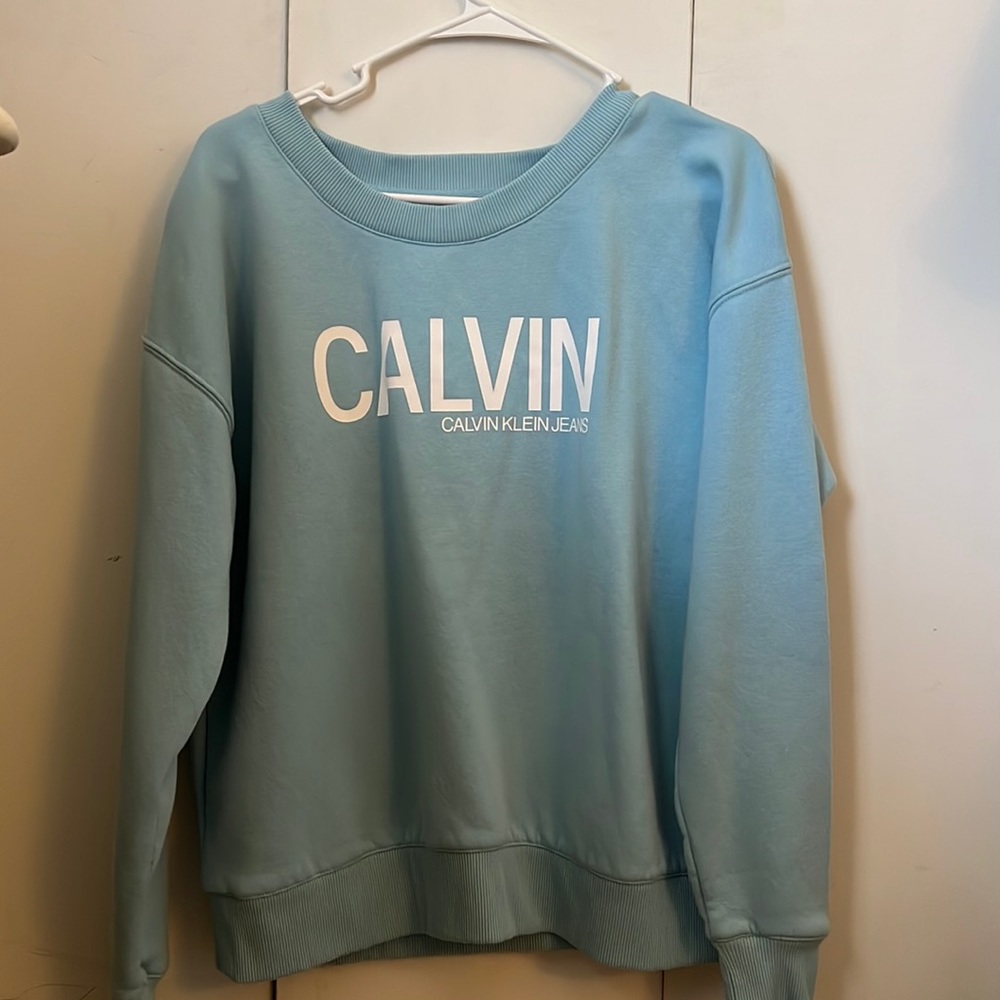 Blue Calvin Klein sweatshirt